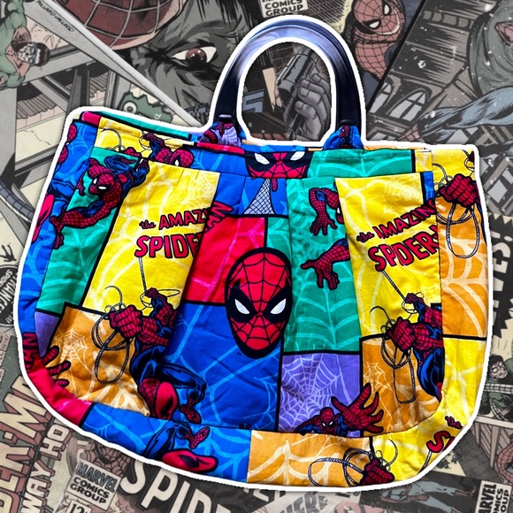 Hand Crafted Handbags - Vintage Spider-Man unique ladies Y2K handbag